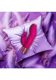 Pillow Talk Secrets Seductive Rechargeable Silicone Dual Come Hither Wand - Fuschia