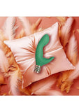 Pillow Talk Secrets Sinful Rechargeable Silicone Dual Vibrating Wand - Green
