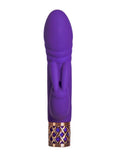 Pillow Talk Secrets Sensual Rechargeable Silicone Dual Thrusting Rabbit Wand - Purple/ Rose Gold