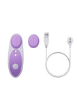 Lovense Ferri Reserve Special Edition Rechargeable Silicone App Control Panty Vibrator - Purple/White