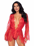 Love Affair Lace Robe & Teddy Set