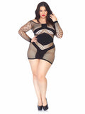 Take Charge Plus Fishnet Dress