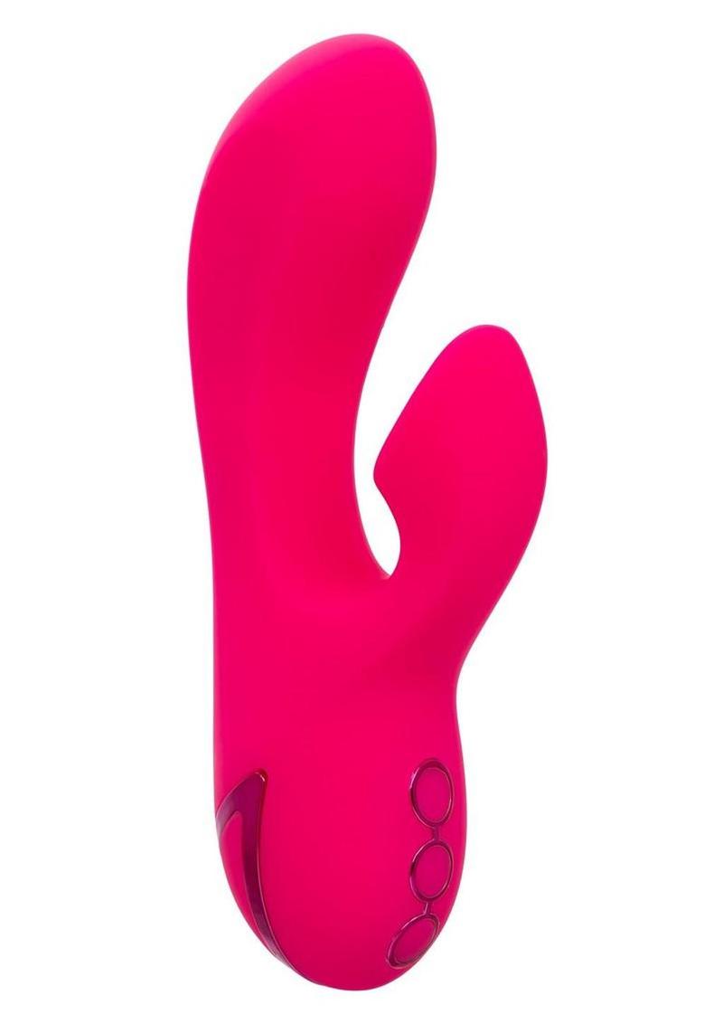 California Dreaming Summer Lovin' Venice Beach Babe Rechargeable Silicone Dual Stimulating Vibrator - Pink