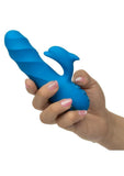 California Dreaming Summer Lovin' Frisco Fantasy Rechargeable Silicone Dual Stimulating Vibrator - Blue