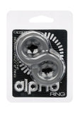 Alpha Liquid Silicone Beaded Crazy 8 Cock Ring - Gray