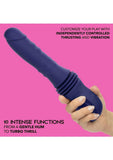 Overdrive Remote Control Rechargeable Silicone Rotating Thrusting Sex Machine - Purple