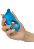 Rumbler Rumble Rechargeable Silicone Dual Cock Ring - Blue