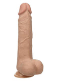 Working Stiff Shaft Slide Lumberjack Rechargeable Vibrating Dildo - Vanilla