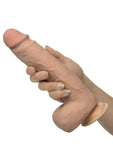 Working Stiff Shaft Slide Lumberjack Rechargeable Vibrating Dildo - Vanilla