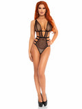 Tied Down Fishnet Teddy