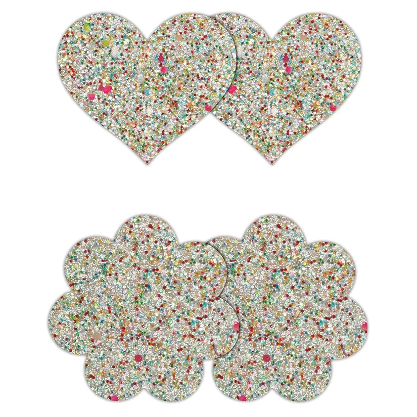 Pretty Pasties - Heart & Flower - Glow - 2 Pair