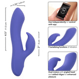 CalExotics Connect App Compatible Dual Stimulator Rechargeable Silicone Rabbit Vibrator