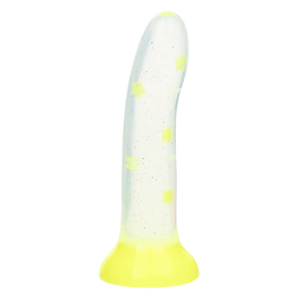 Glow Stick Star Silicone Glow-In-The-Dark Dildo - Yellow
