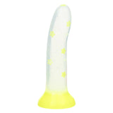 Glow Stick Star Silicone Glow-In-The-Dark Dildo - Yellow
