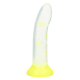 Glow Stick Star Silicone Glow-In-The-Dark Dildo - Yellow