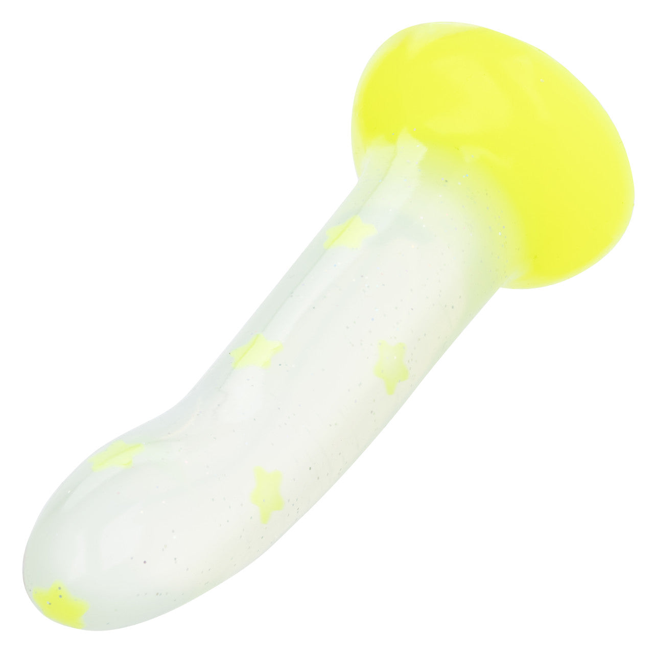 Glow Stick Star Silicone Glow-In-The-Dark Dildo - Yellow