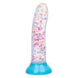 Glow Stick Party Silicone Glow-In-The-Dark Dildo with Suction - Blue