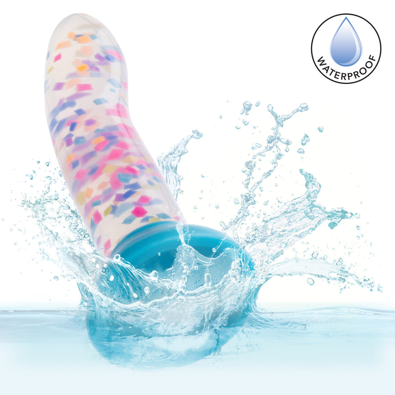 Glow Stick Party Silicone Glow-In-The-Dark Dildo with Suction - Blue