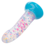 Glow Stick Party Silicone Glow-In-The-Dark Dildo with Suction - Blue