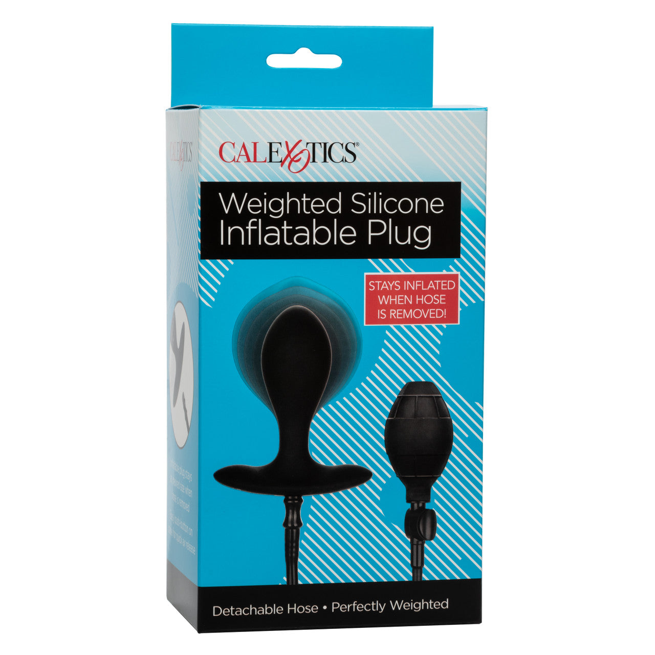 Weighted Silicone Inflatable Plug - Black