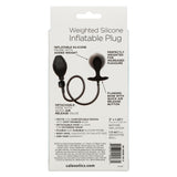Weighted Silicone Inflatable Plug - Black