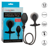 Weighted Silicone Inflatable Plug - Black