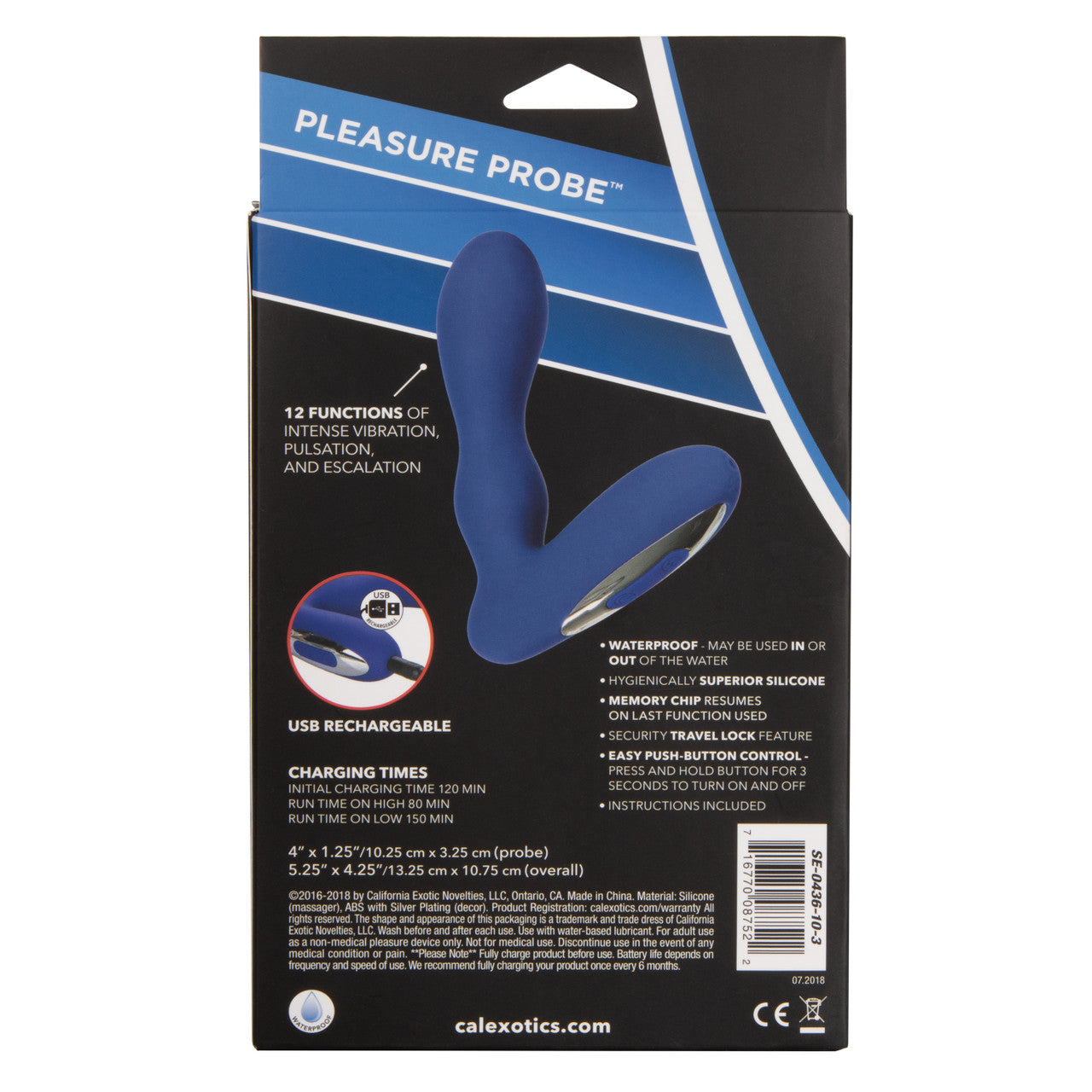 Silicone Wireless Pleasure Probe - Blue