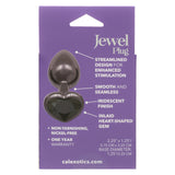 Jewel Small Black Diamond Heart Plug