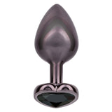 Jewel Large Black Diamond Heart Plug