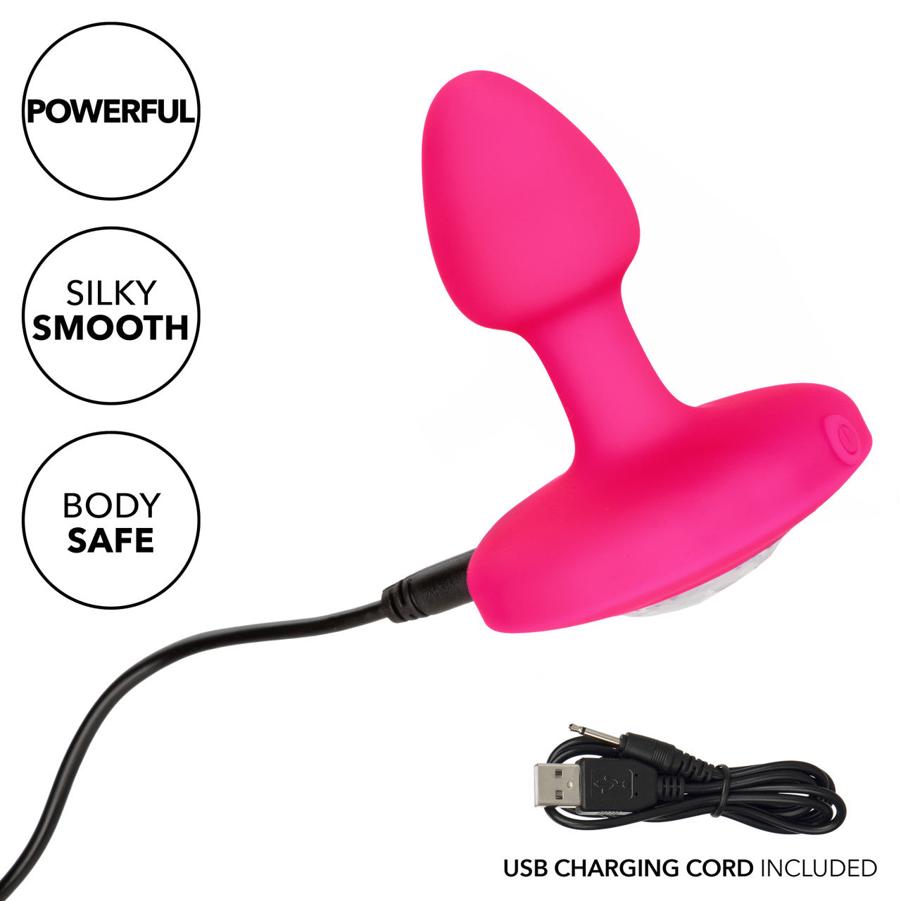Cheeky Gems™ Small Rechargeable Vibrating Probe - Pink