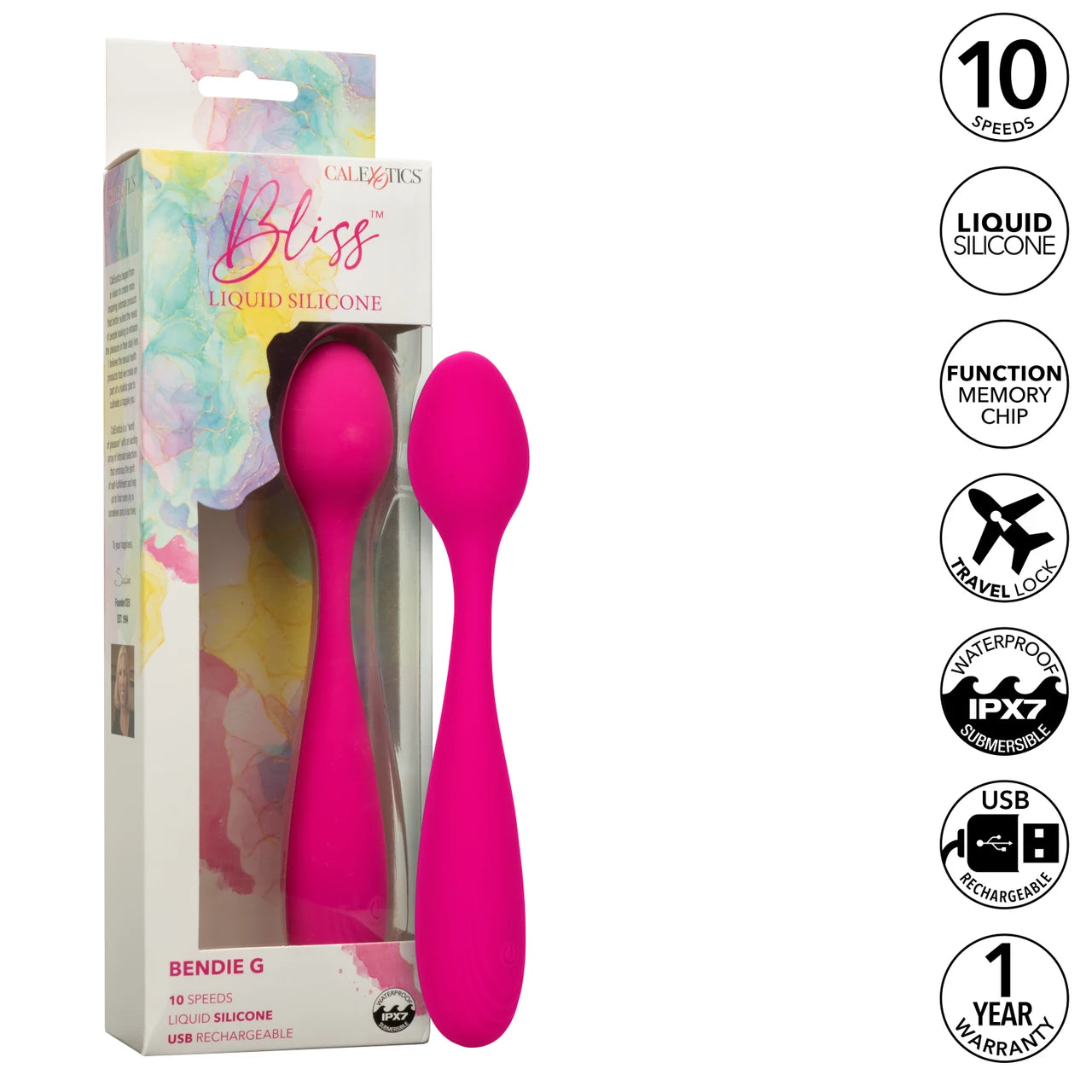 Bliss Liquid Silicone Bendie G Rechargeable G-Spot Vibrator
