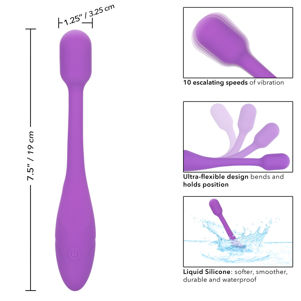 Bliss Liquid Silicone Flex-O-Teaser Rechargeable Clitoral Stimulator