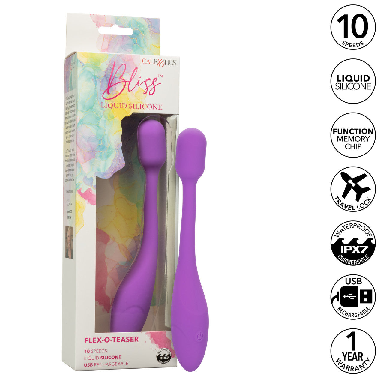 Bliss Liquid Silicone Flex-O-Teaser Rechargeable Clitoral Stimulator