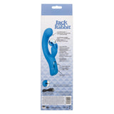Jack Rabbit Elite Suction Rabbit Rechargeable Silicone Vibrator with Clitoral Stimulator - Blue