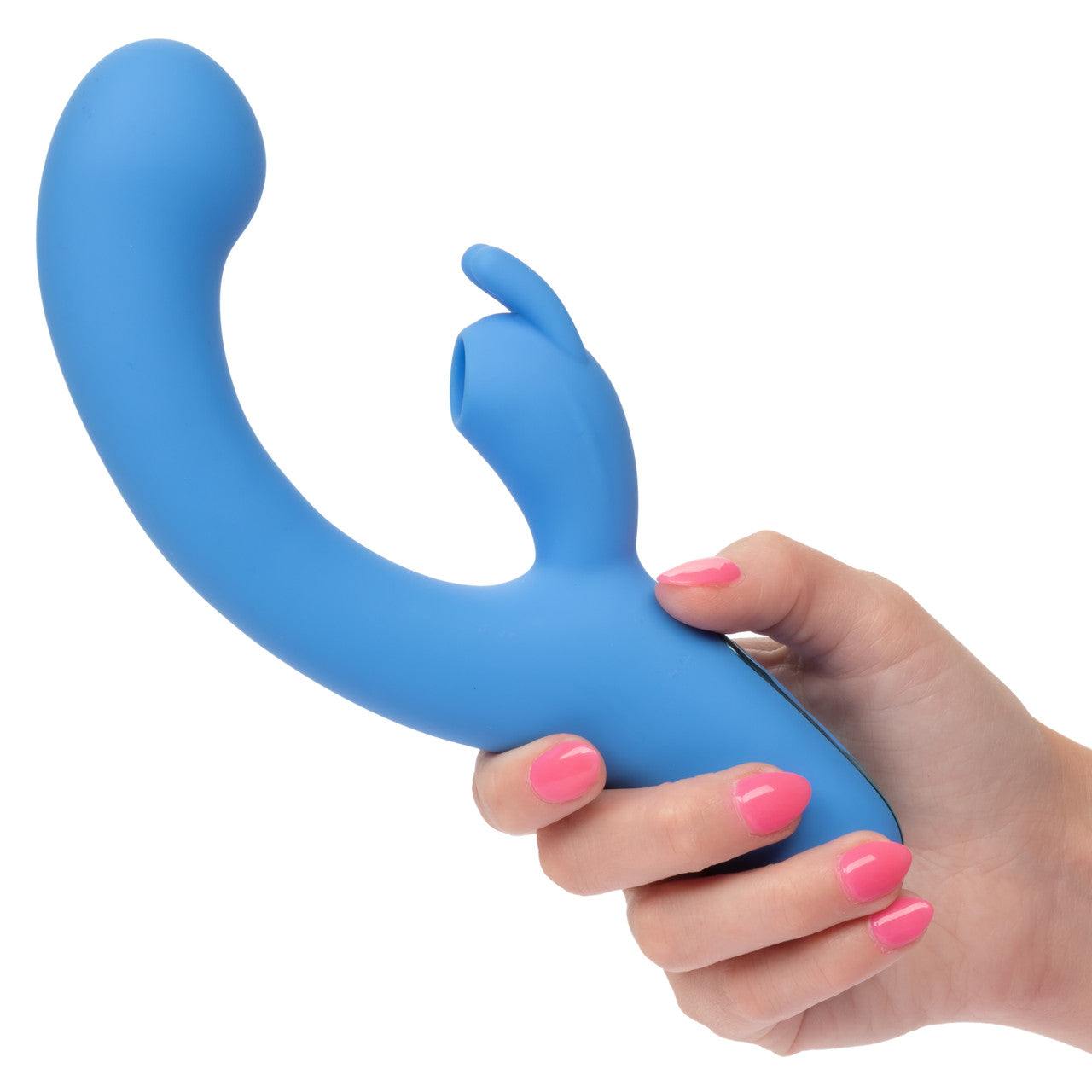 Jack Rabbit Elite Suction Rabbit Rechargeable Silicone Vibrator with Clitoral Stimulator - Blue