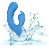Jack Rabbit Elite Suction Rabbit Rechargeable Silicone Vibrator with Clitoral Stimulator - Blue