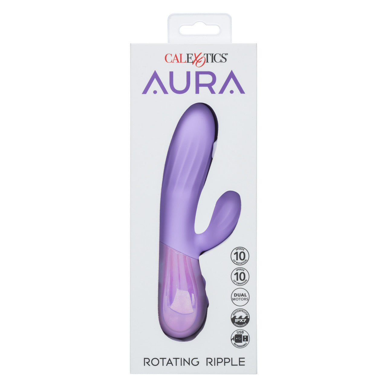 Aura Rotating Ripple Rechargeable Silicone Dual Massager