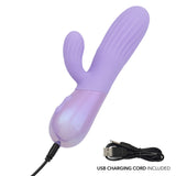 Aura Rotating Ripple Rechargeable Silicone Dual Massager