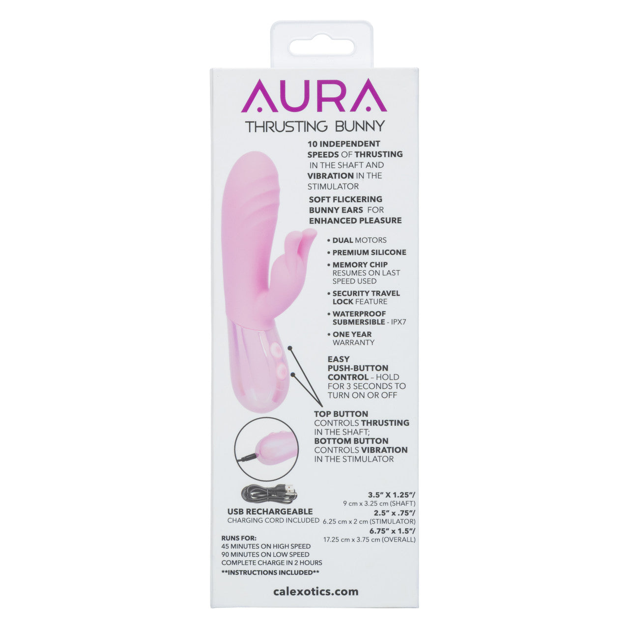 Aura Thrusting Bunny Rechargeable Silicone Rabbit Vibrator