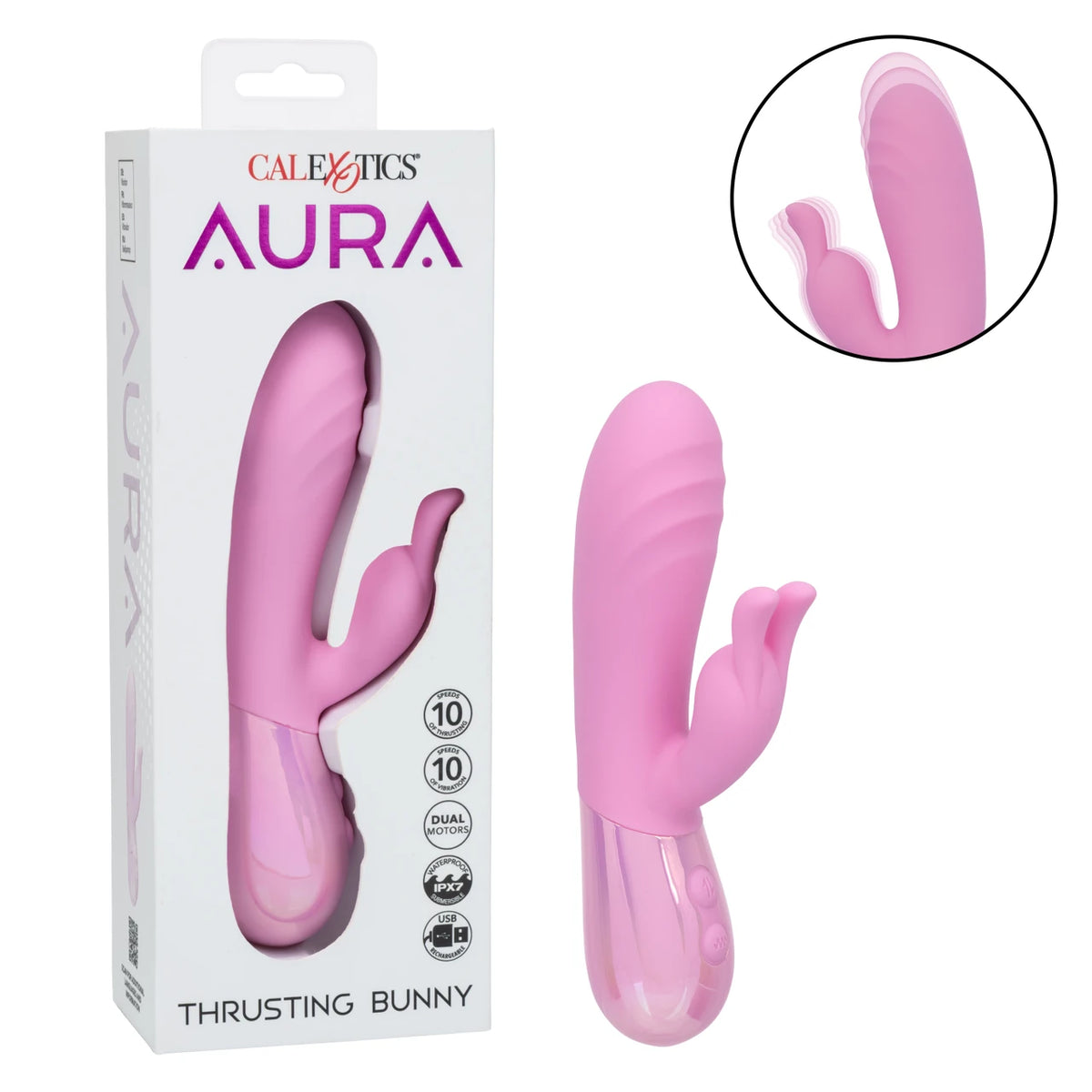 Aura Thrusting Bunny Rechargeable Silicone Rabbit Vibrator