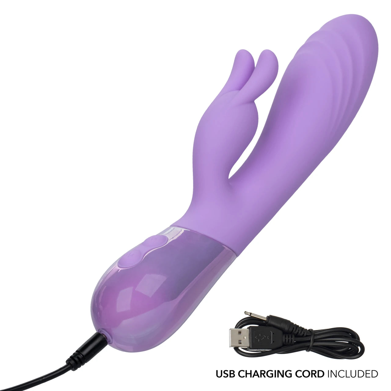 Aura Dual Bunny Rechargeable Silicone Rabbit - Purple