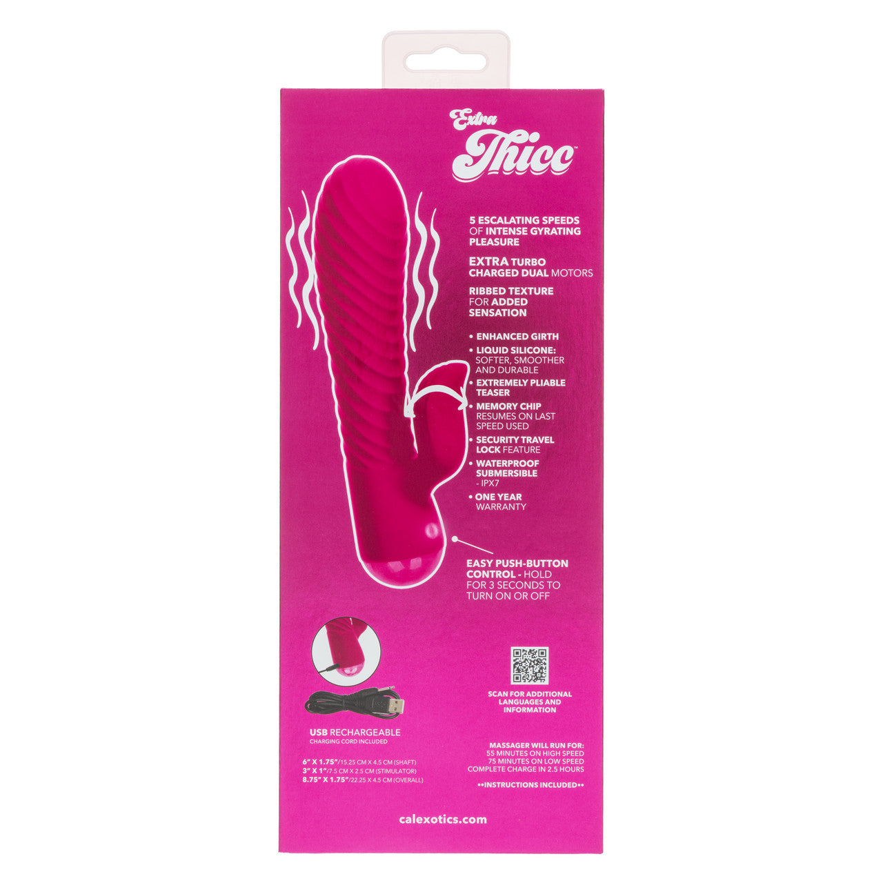 Extra Thicc Chubby Gyrating Rechargeable Silicone Tickler