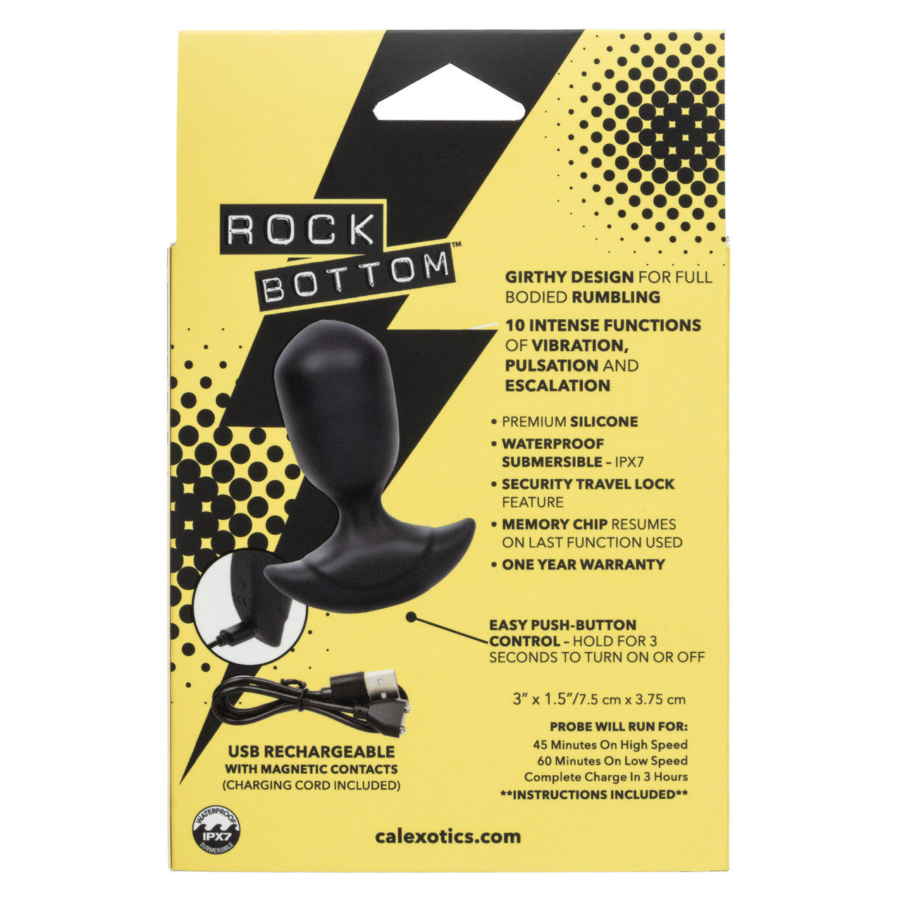 Rock Bottom Rumbling Torpedo Rechargeable Silicone Probe