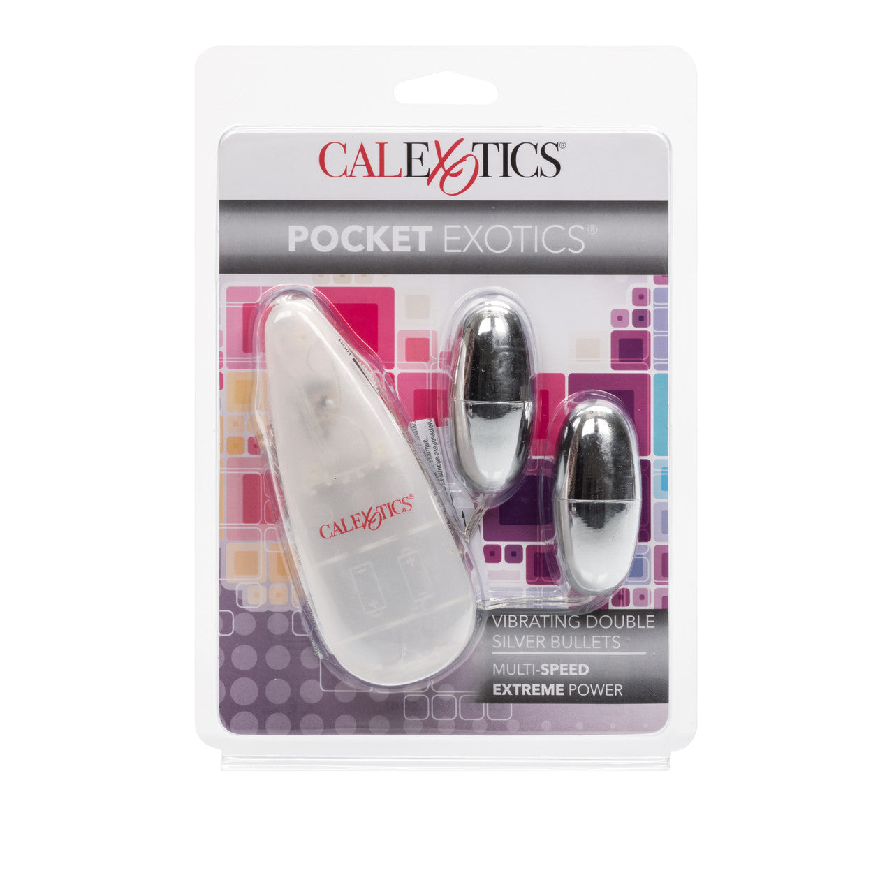 Pocket Exotics Vibrating Double Silver Bullets - Silver