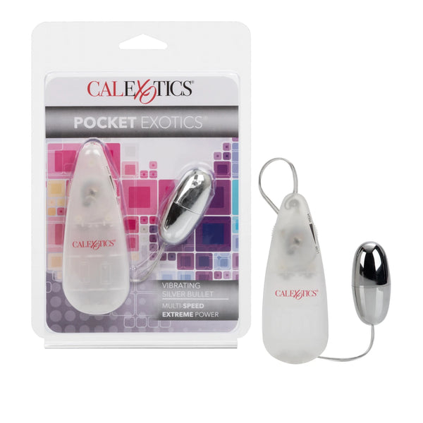 Pocket Exotics Vibrating Silver Bullet - Silver