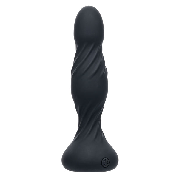 Deep Stud Rechargeable Silicone Reverberating Probe - Black