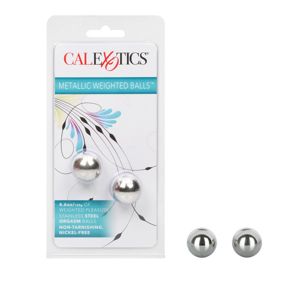 Metallic Weighted Orgasm Kegel Balls - Silver