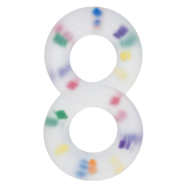 Alpha Liquid Silicone Crazy 8 Party Ring - Multicolor