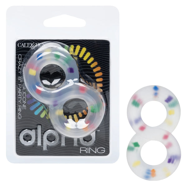 Alpha Liquid Silicone Crazy 8 Party Ring - Multicolor