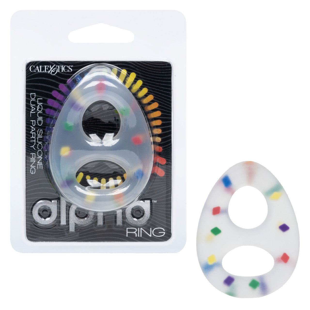 Alpha Liquid Silicone Dual Party Ring - Multicolor
